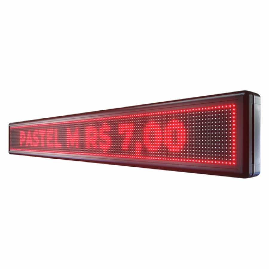 Painel de LED de 167cm x 23cm letreiro digital de alto brilho com